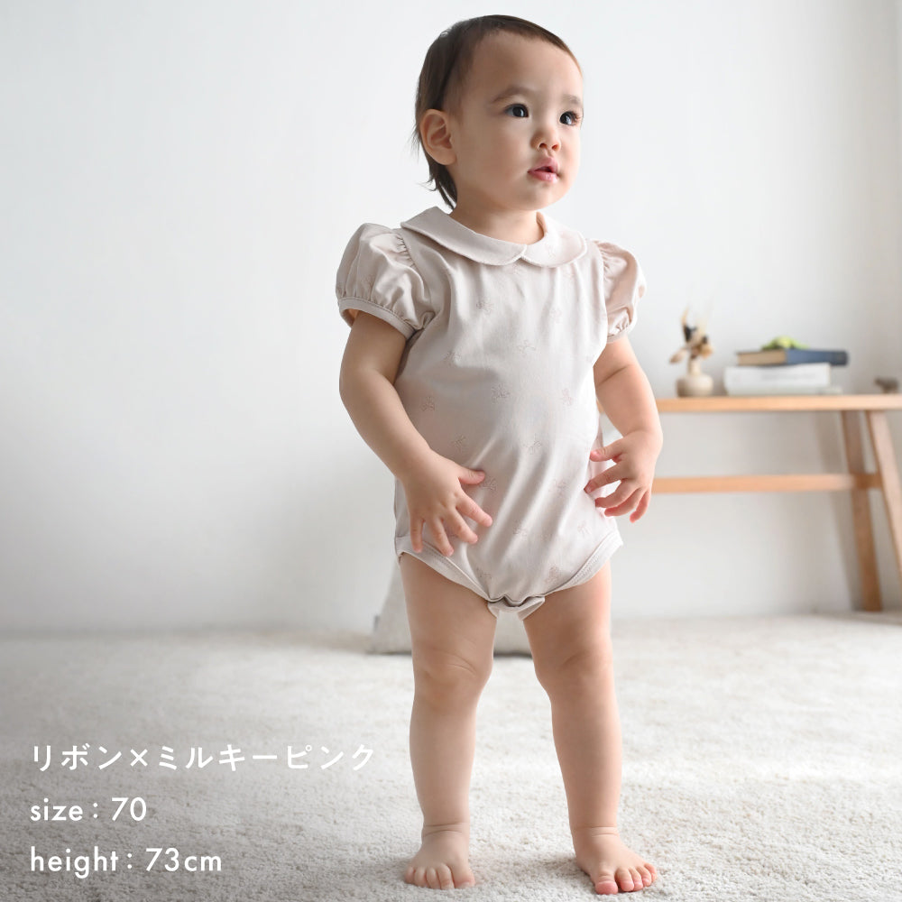 丸襟 半袖 ロンパース