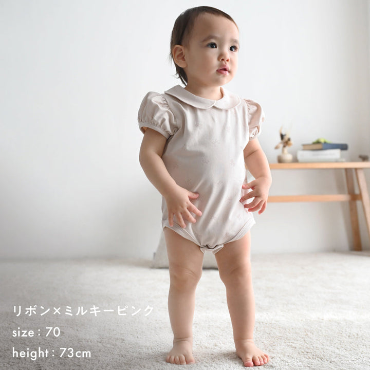 丸襟 半袖 ロンパース