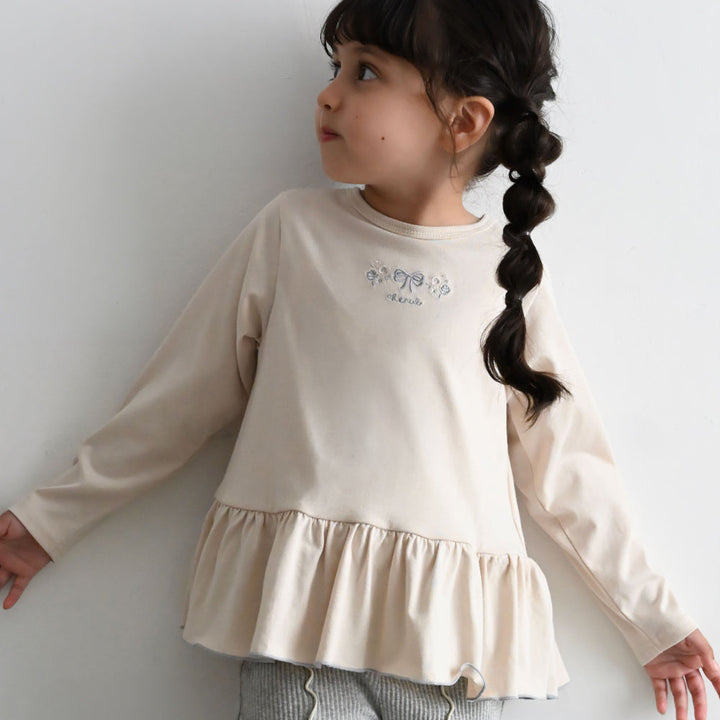 ペプラム 長袖 Tシャツ