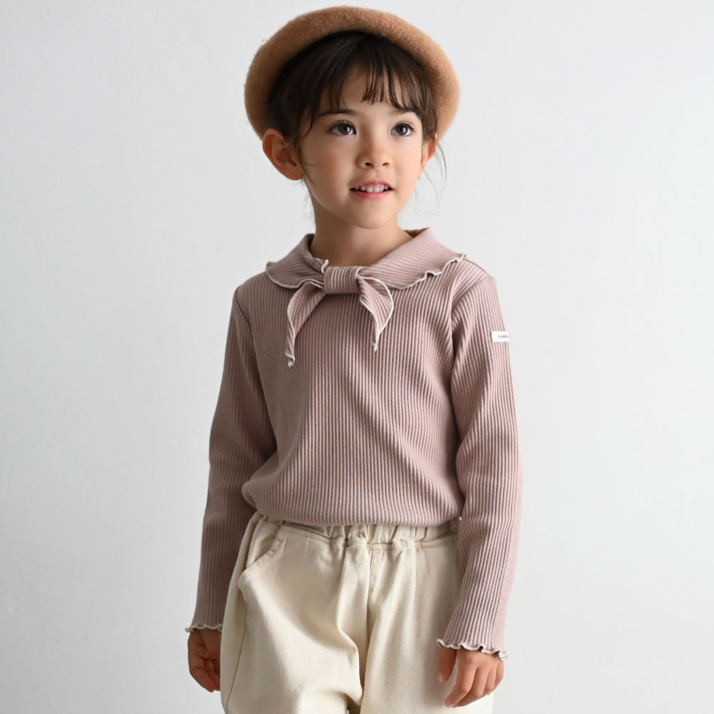 スカーフ衿 長袖 Tシャツ