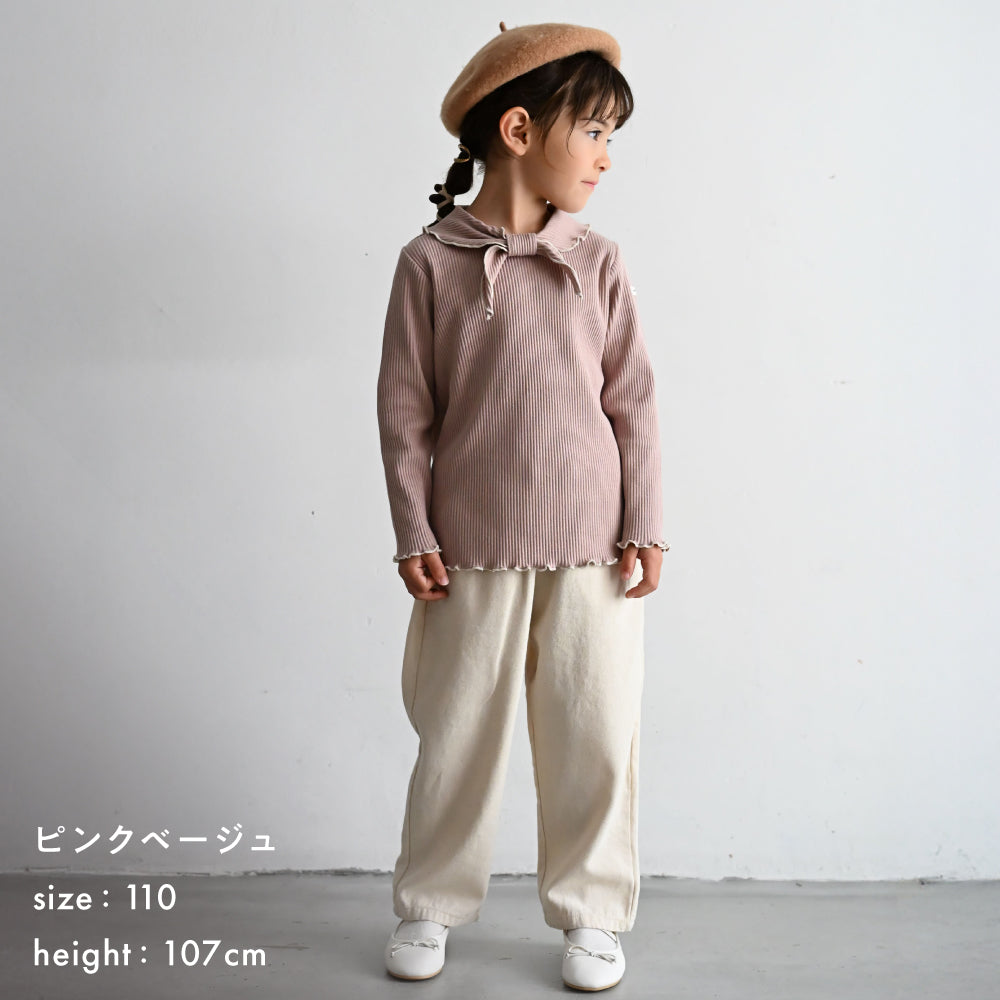 スカーフ衿 長袖 Tシャツ