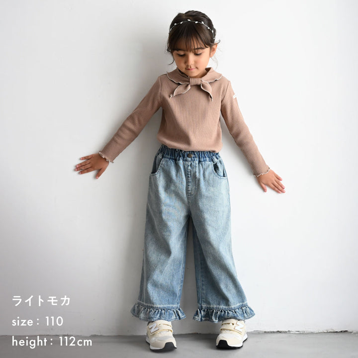 スカーフ衿 長袖 Tシャツ