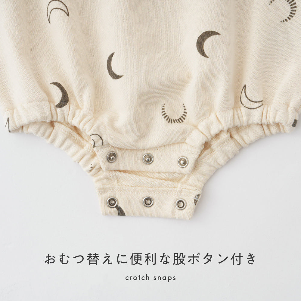 ビッグプリント スウェット ロンパース
