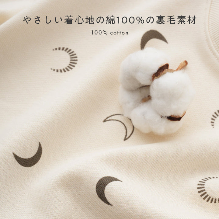 ビッグプリント スウェット ロンパース