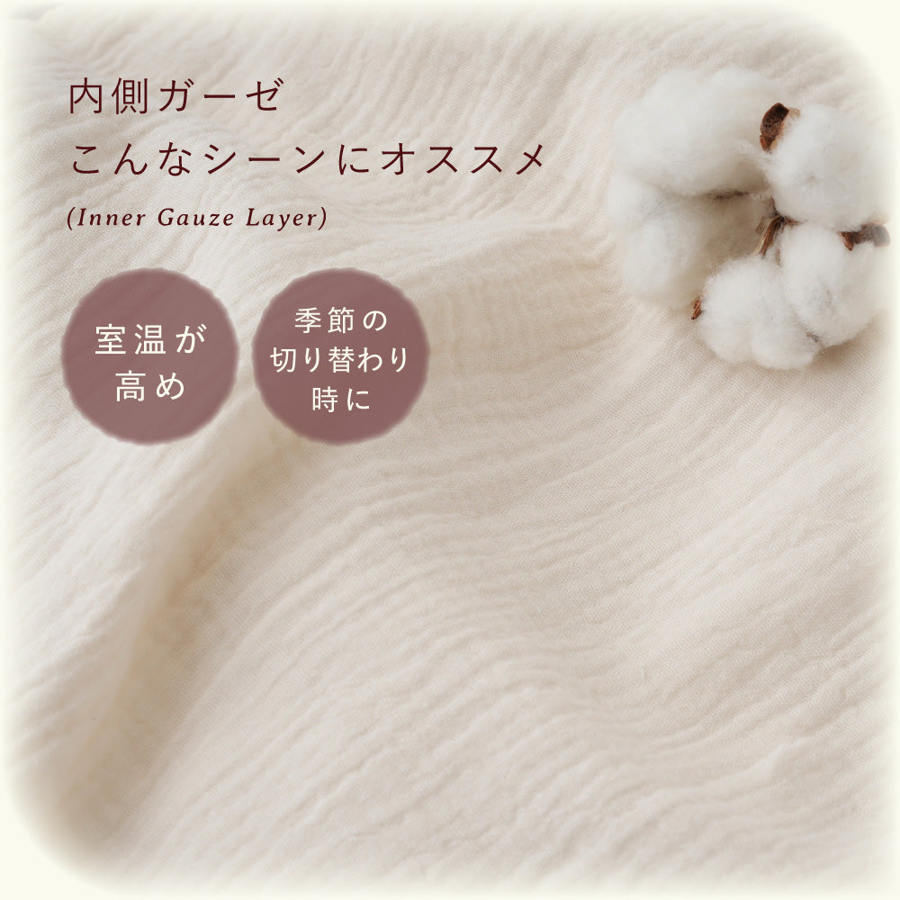 【保湿フランネル×ガーゼ】両面使える スリーパー