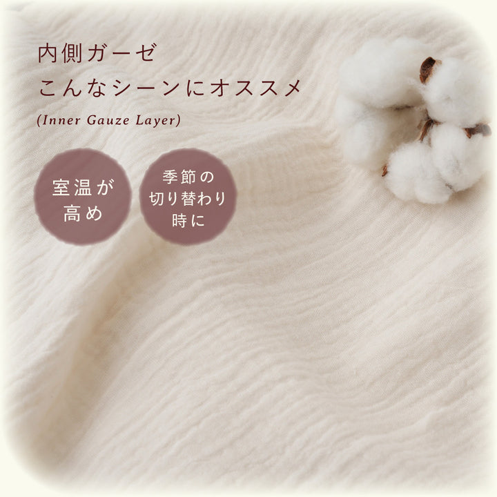 【保湿フランネル×ガーゼ】両面使える スリーパー