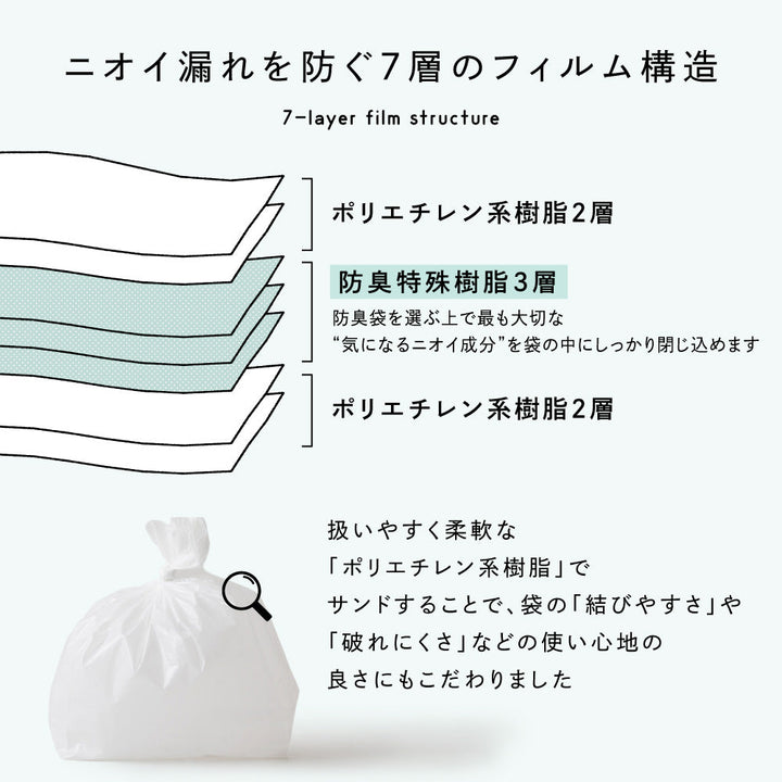 おむつが臭わない 防臭袋 マチ付き