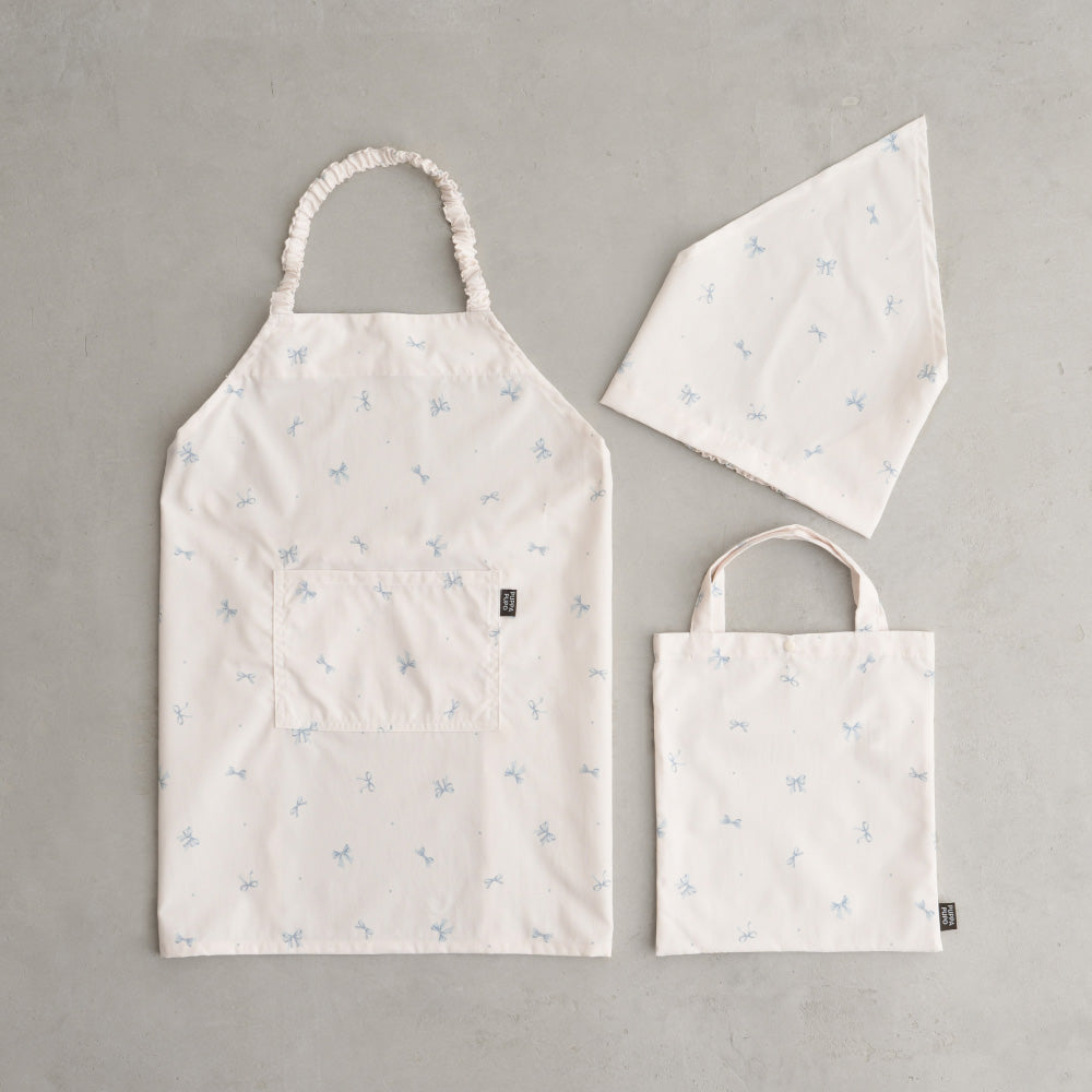 【撥水/防汚/シワ防止/抗菌】 エプロン 子供用 3点セット