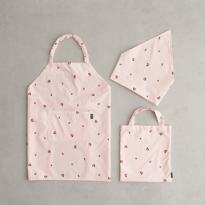 【撥水/防汚/シワ防止/抗菌】 エプロン 子供用 3点セット