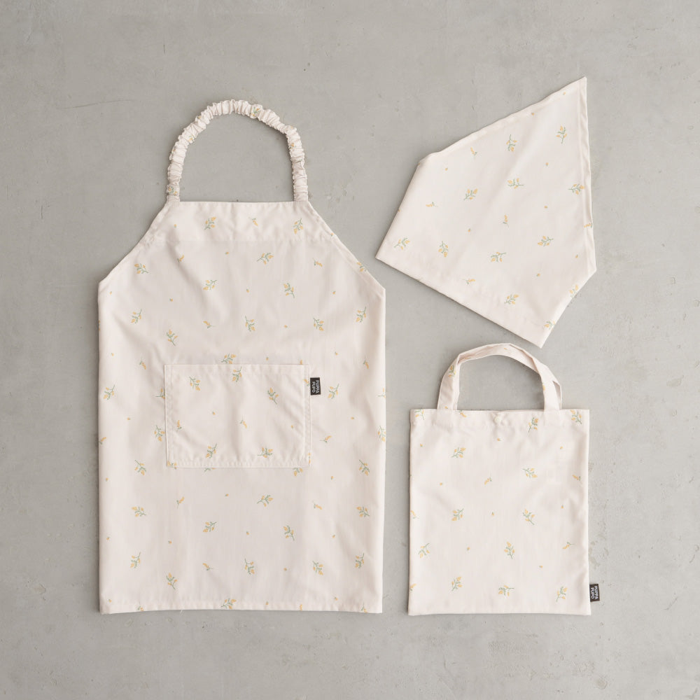 【撥水/防汚/シワ防止/抗菌】 エプロン 子供用 3点セット