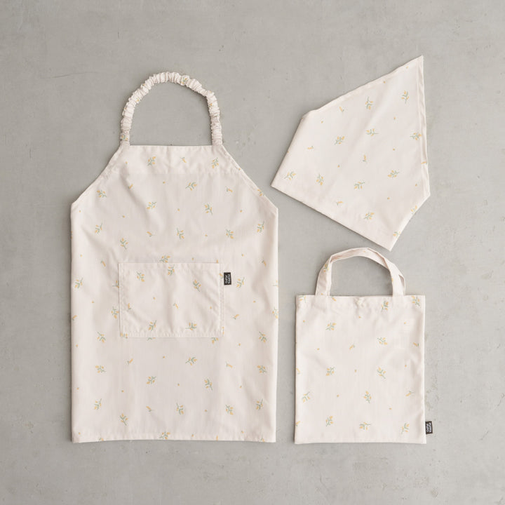 【撥水/防汚/シワ防止/抗菌】 エプロン 子供用 3点セット