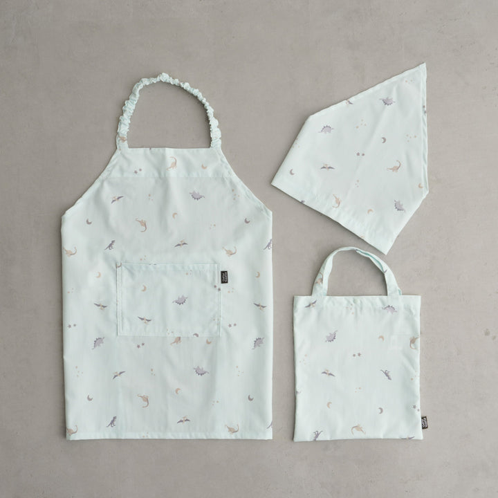 【撥水/防汚/シワ防止/抗菌】 エプロン 子供用 3点セット
