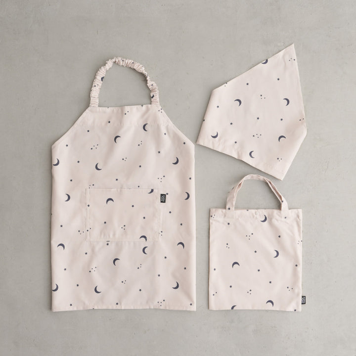 【撥水/防汚/シワ防止/抗菌】 エプロン 子供用 3点セット