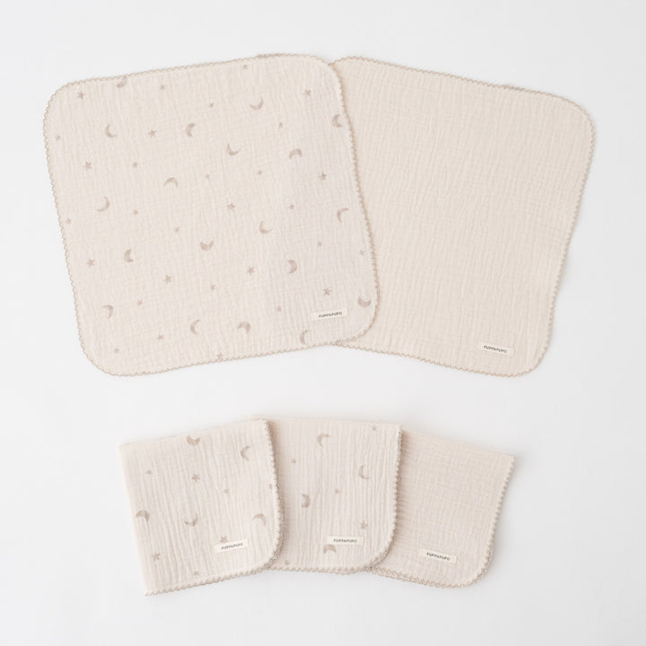 ハンカチ 5枚セット 2重ガーゼ