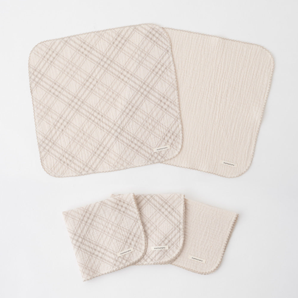 ハンカチ 5枚セット 2重ガーゼ