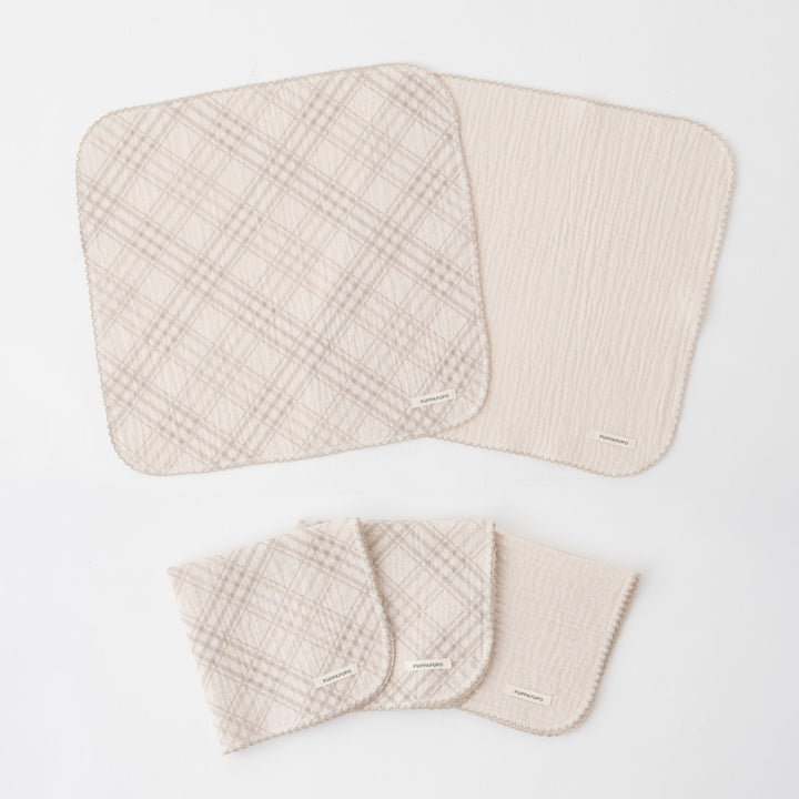 ハンカチ 5枚セット 2重ガーゼ