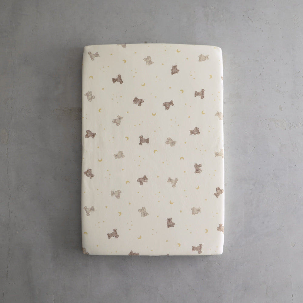 ベビーふとん フィッティングシーツ マチなし 天竺ニット