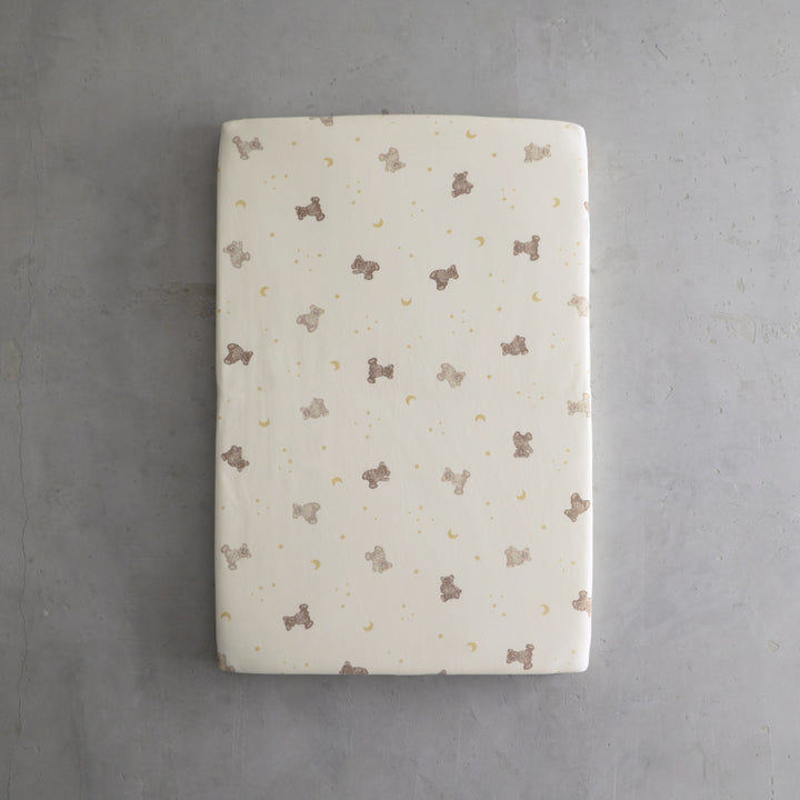 ベビーふとん フィッティングシーツ マチなし 天竺ニット