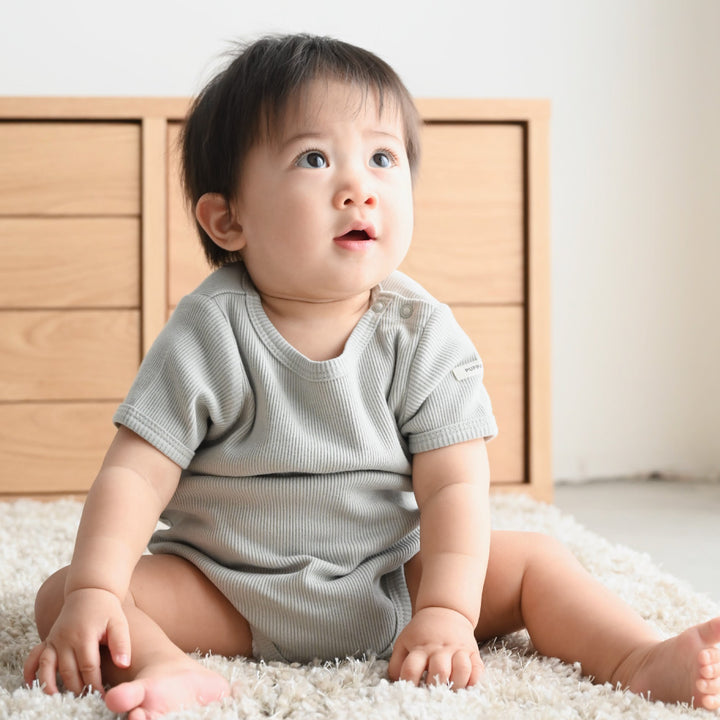 半袖 ロンパース テレコ