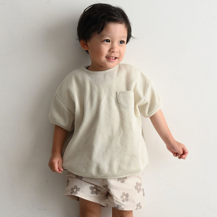 プランプ 半袖 Tシャツ ワッフル