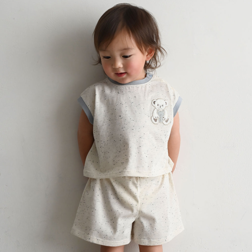 セットアップノースリーブ ショートパンツ ネップ – PUPPAPUPO