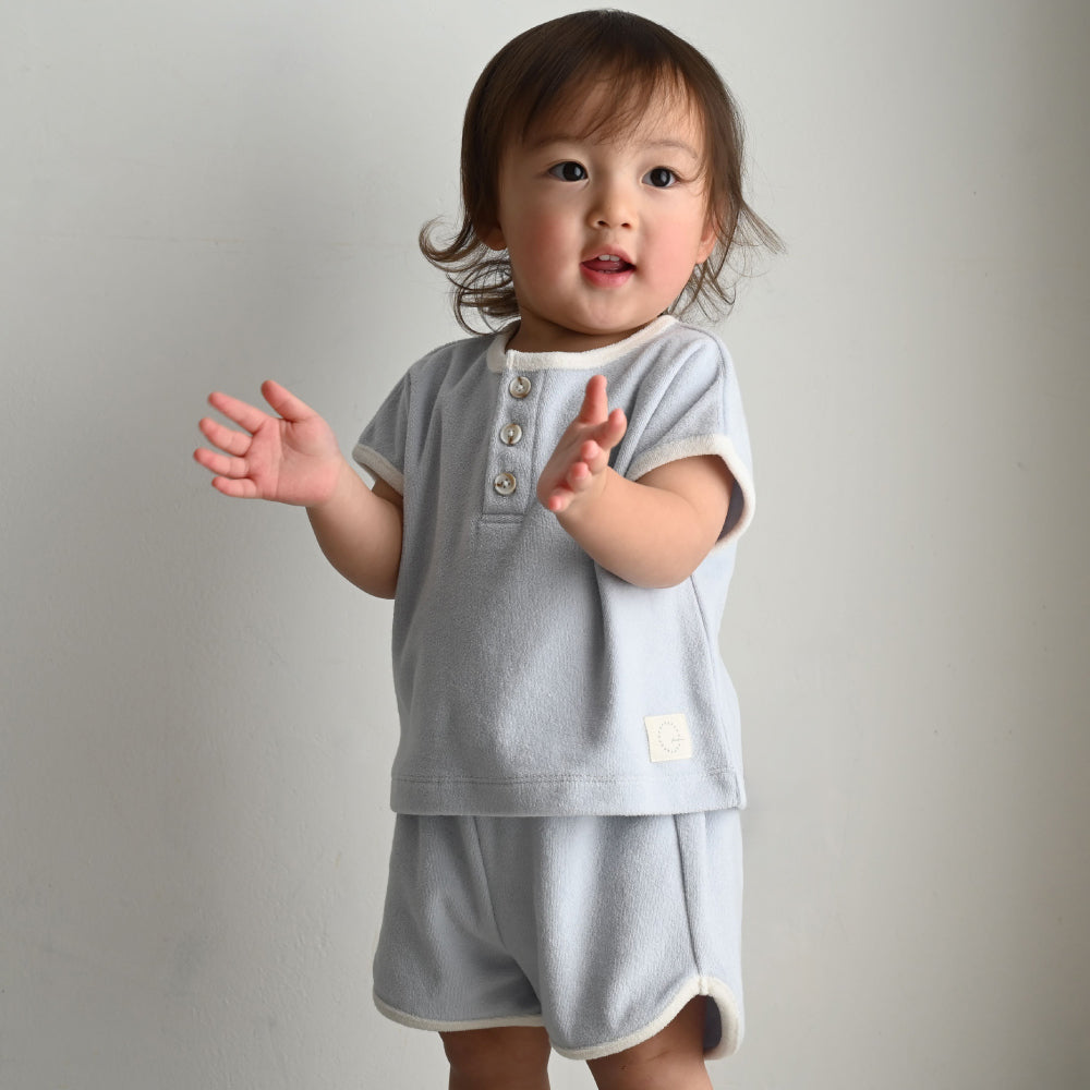 セットアップ 半袖 Tシャツ ショートパンツ パイル