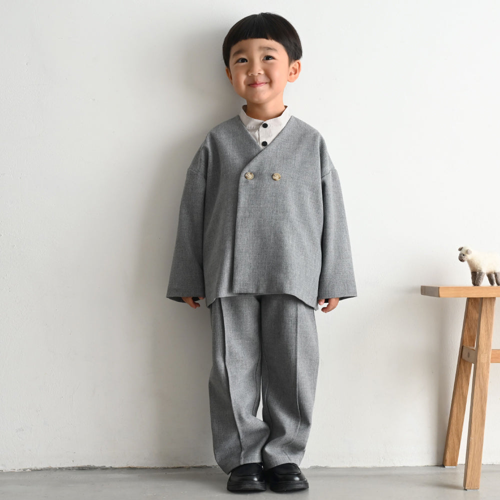 セットアップ ノーカラージャケット