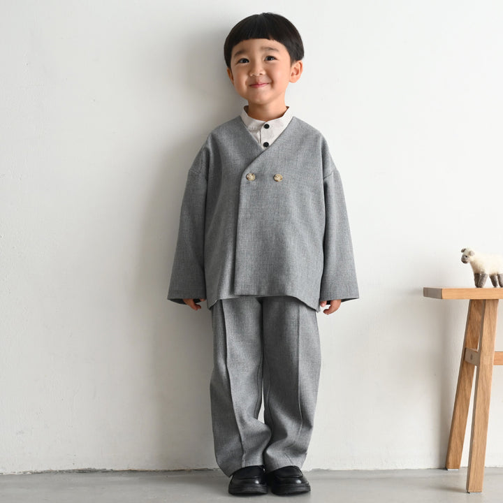 セットアップ ノーカラージャケット