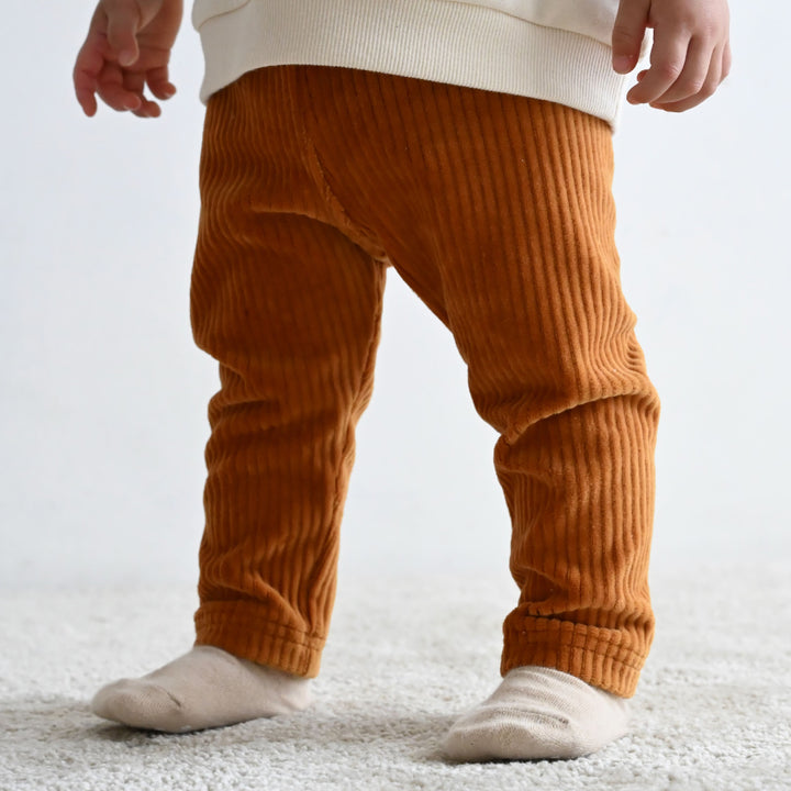 おなかが出にくい レギンス パンツ カットコーデュロイ