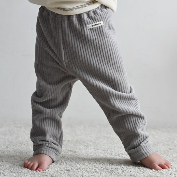 おなかが出にくい レギンス パンツ カットコーデュロイ