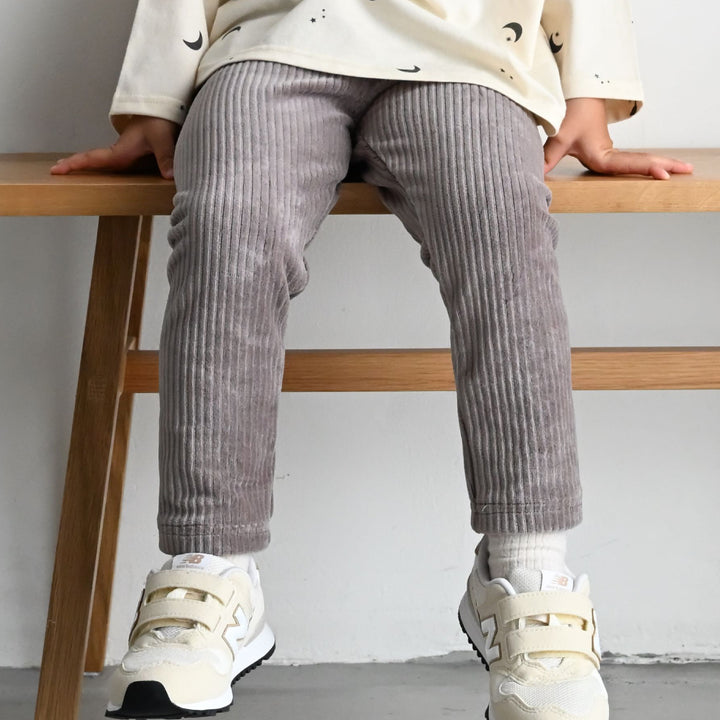おなかが出にくい レギンス パンツ カットコーデュロイ