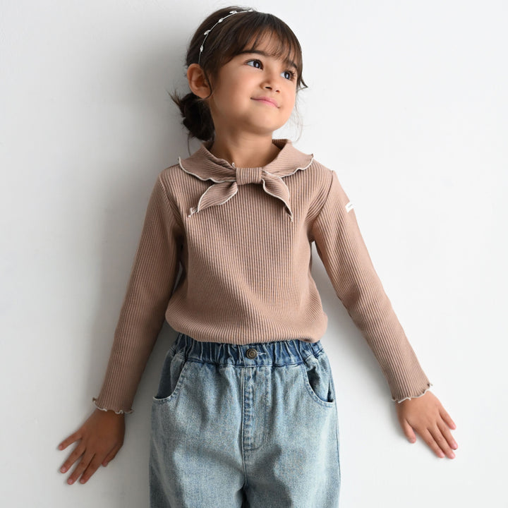 スカーフ衿 長袖 Tシャツ
