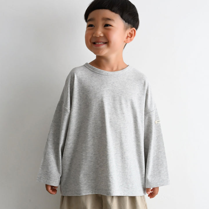 【秋冬】 カラーネップ オーバーサイズ 長袖 Tシャツ