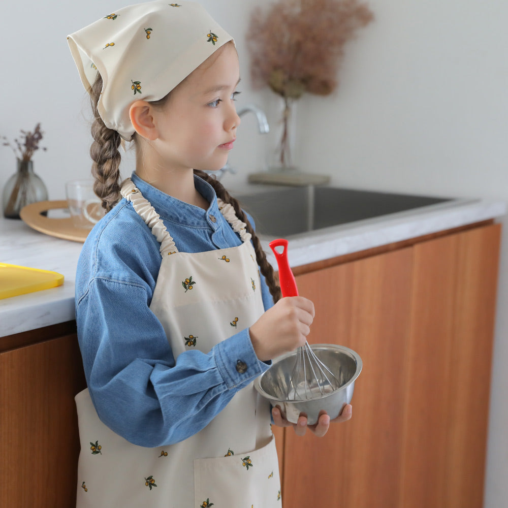 ハンドメイド エプロン 女の子 料理 お手伝い保育園 - エプロン